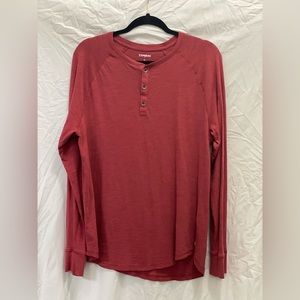 Orange Long Sleeve Shirt from Express (Large)